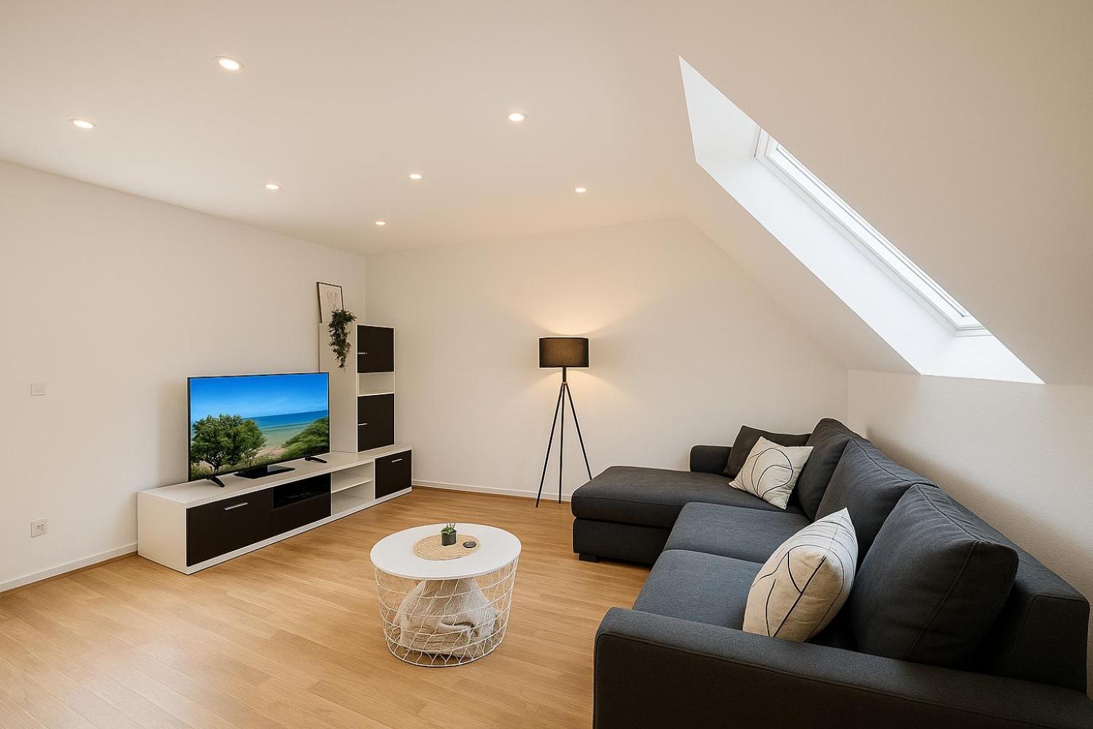Moderne Neureut, Fussbodenheizung - Regendusche - Waschmaschine - Stellplatz Apartment *